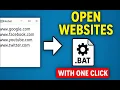How to Open Multiple Websites with One Click using BAT File Easy Trick
