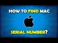 How To Find Serial Number On Macbook Pro Air iMac