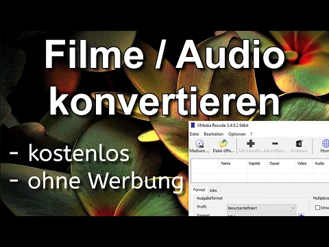 Download MP3 Filme und Audio konvertieren: Kostenlos und Werbefrei mit XMedia Recode (MP4 MP3 MKV MOV DVD FLV)