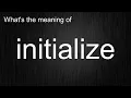 No More Confusion Explaining initialize Meaning Teaching You Standard British Pronunciation