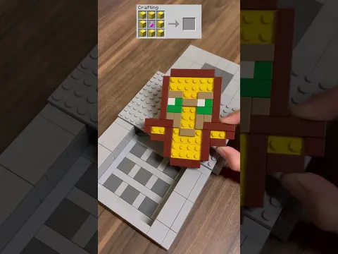 Crafting Minecraft Totem of Undying Charms BUT Lego??