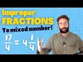 Converting Improper Fractions To Mixed Numbers The Maths Guy