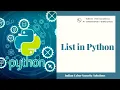 Python Tutorial for Beginners Python List Python Training Indian Cyber Security Solutions