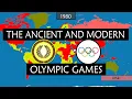 The History of the Ancient and Modern Olympic Games on a map