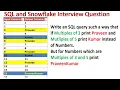 SQL and Snowflake Interview Question Multiples of 3 and 5 Displaying Case Statement Mod