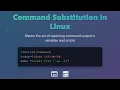 Command Substitution in Linux Capture Use Command Output