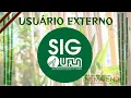 Cadastro de usuario externo no SIG