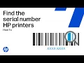 Find your HP printer serial number HP Support
