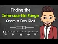 Finding the Interquartile Range from a Box Plot Box and Whisker Plot Math with Mr J