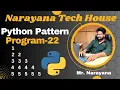 Narayana Tech House Python Pattern Program-22 Mr Narayana 9010607010