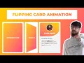 Awesome Card Flip Animation using CSS JavaScript - Easy tutorial
