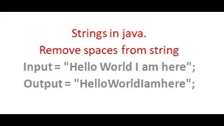 String Without Spaces Learn java programming from beginning