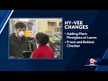 Hy-Vee adding directional signs in aisles adding more protective windows