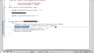 HOW CAN I DELAY A JAVA PROGRAM FOR FEW SECONDS