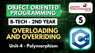 Lec 5 Overloading and Overriding in cpp OOPM B-Tech 2nd Year