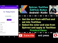 Select Color and size from spinner and apply to textview and set text from editText - Android Kotlin
