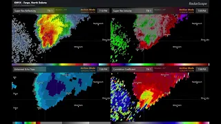 2019 Waubun MN Tornado Multi-Panel Radar