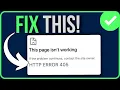 HOW TO FIX HTTP ERROR 405 2026 Http Error 405 Page Isn t Working Problem