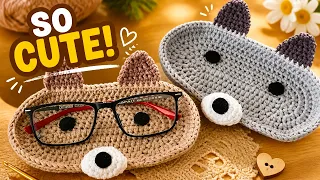 Crochet Bear Glasses Holder 🧸 | Easy & Adorable DIY Tutorial!