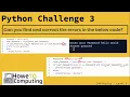 Python challenges level 3 challenge 3