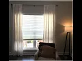 Light filtering curtains for living room