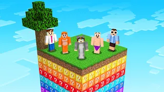 Minecraft One Chunk, But There's LUCKY BLOCKS!