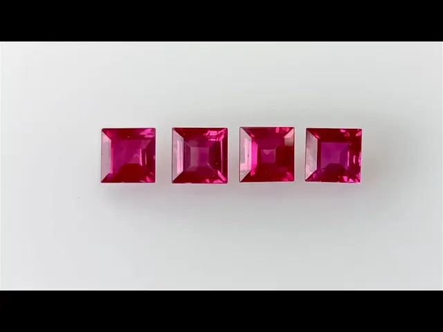 Square Cherry Red Ruby