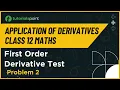 Class 12 Maths First Order Derivative Test Problem Example - 2 Tutorialspoint