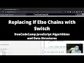 Replacing If Else Chains with Switch Basic JavaScript freeCodeCamp tutorial