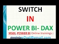 DAX Functions Switch in Power BI Switch in DAX