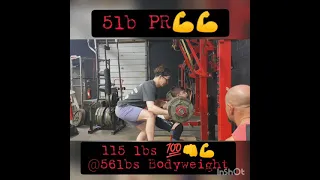 115lbs at 56lbs Bodyweight