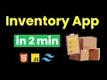 I Build Inventory App Using Javascript Tailwind css Html
