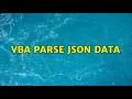 VBA Parse JSON Data 4 Solutions