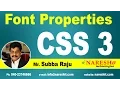 CSS3 Font Properties CSS3 Tutorial Mr Subba Raju