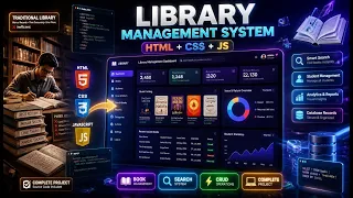 Library Management System Using HTML CSS JavaScript Complete Web Development Project