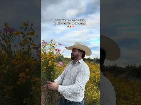 Cuál prefieres ?🌸🌻🥰 #rancho #flores #campo #vaquero #banda