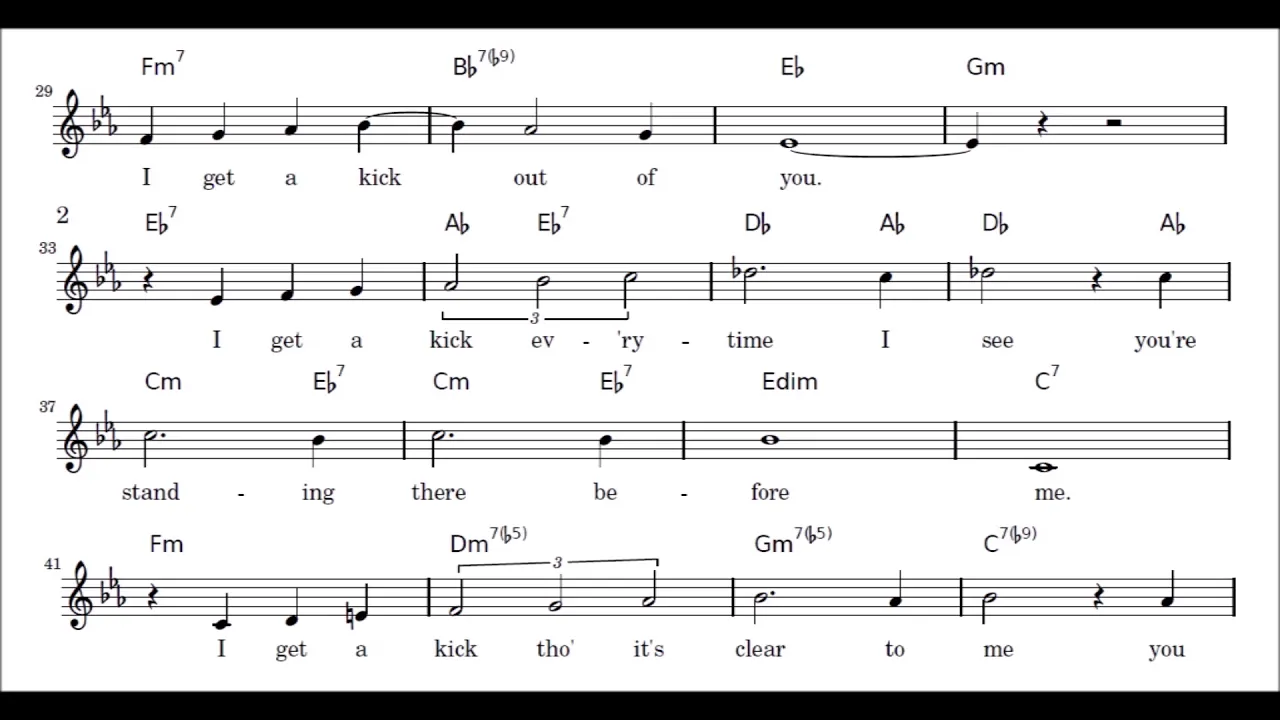 "I Get A Kick Out Of You" Cole Porter "I Get A Kick Out Of You" Cole Porter