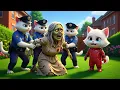 😱 OMG! 🧟 Zombie Granny Breaks In ⚡ Baby Kitten Terrified as Police Rush In!. | AI Cat Story