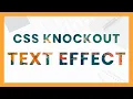 Clip image to text using CSS background-clip CSS Text Knockout Effect