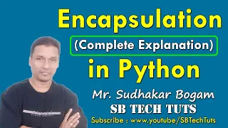 Encapsulation in Python Encapsulation OOPs in Python Python Programming Telugu