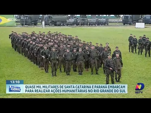 Solidariedade em ação: militares de SC e Paraná partem para o Rio Grande do Sul