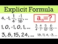 How to write a formula of a sequence arithmetic geometric quadratic repeating factorial