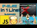 Ternary Operator Javascript Basics