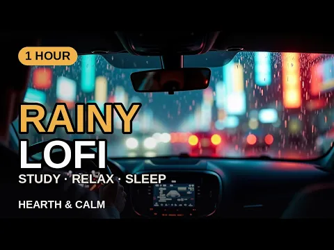 Rainy Night Drive Lofi Hip Hop 🍂 Jazzy Boom Bap Beats to Study, Relax & Focus [1 Hour]