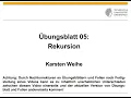 Ubungsblatt 05 Rekursion