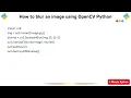 How to blur an image using OpenCV Python