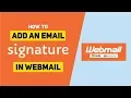 How To Add Email Signatures in Webmail Roundcube