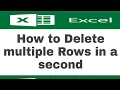 How to delete multiple Rows in Excel Excel trick Row delete in Excel file MS Excel
