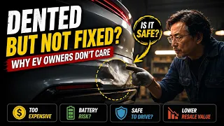 Why Fixing an EV Dent Costs So Much.#car #driving #automobile