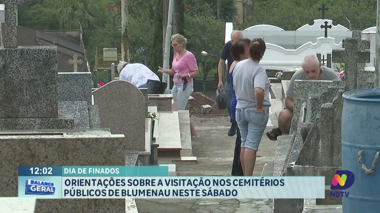 Orientações sobre a visitação nos cemitérios públicos de Blumenau neste sábado